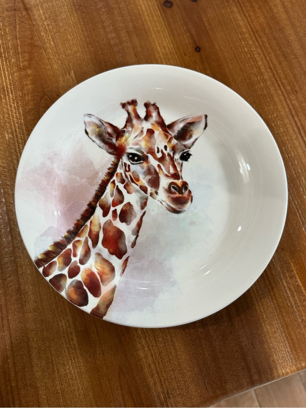 Giraffe Accent Dinner Plate in Brown and Cream